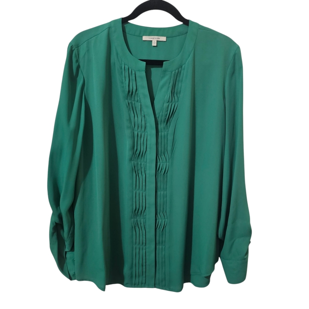 41 Hawthorn Beautiful Green Blouse Sz XL